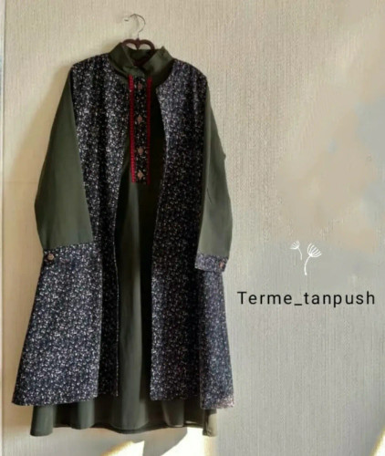 مدل دو تیکه مانتو و سارافون آیلار