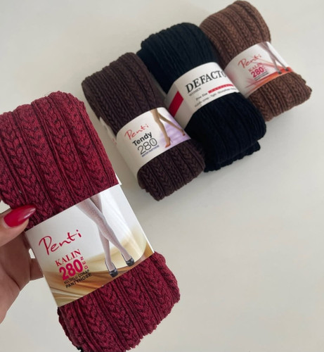 جوراب شلواری طرح بافت گندم