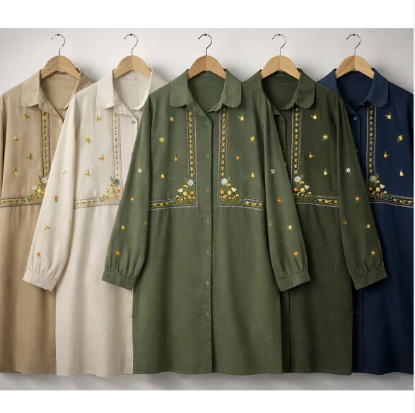 تونیک مانتو الیاف طبیعی مدل آوا