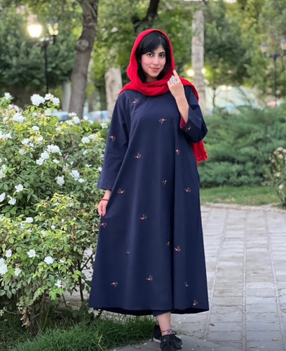 کفتان گل بهار پارچه مخمل کبریتی 4 فصل