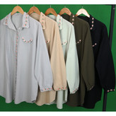 تونیکمانتوی بلند الیاف طبیعی بانو