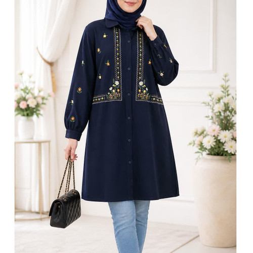تونیک مانتو الیاف طبیعی مدل آوا