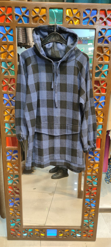 هودی پشمی چهارخونه