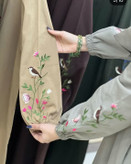 کفتان پرنده آستین گلدوزی شده