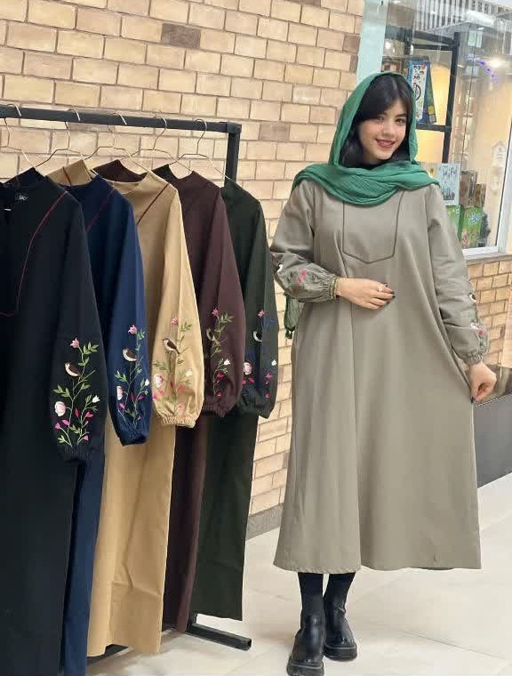 کفتان پرنده آستین گلدوزی شده