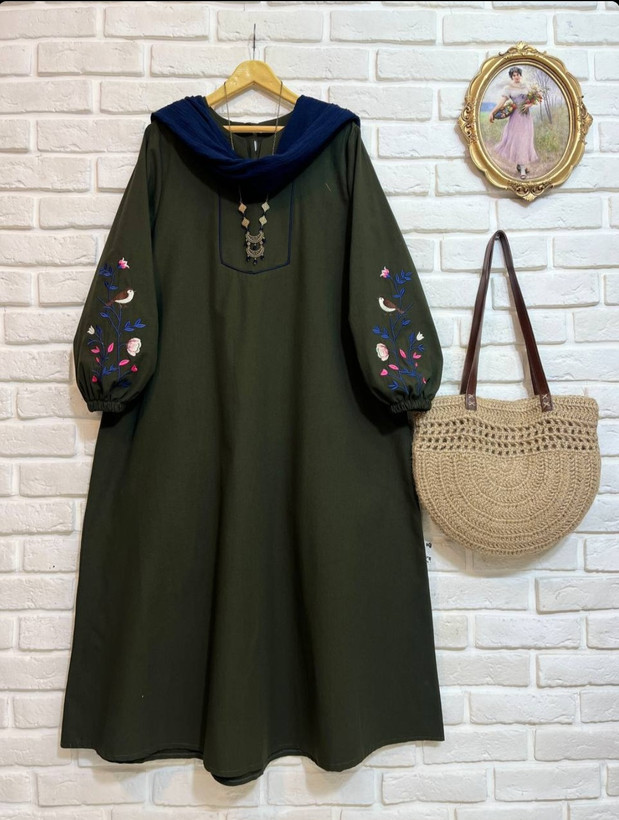 کفتان پرنده آستین گلدوزی شده