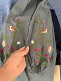 کفتان پرنده آستین گلدوزی شده